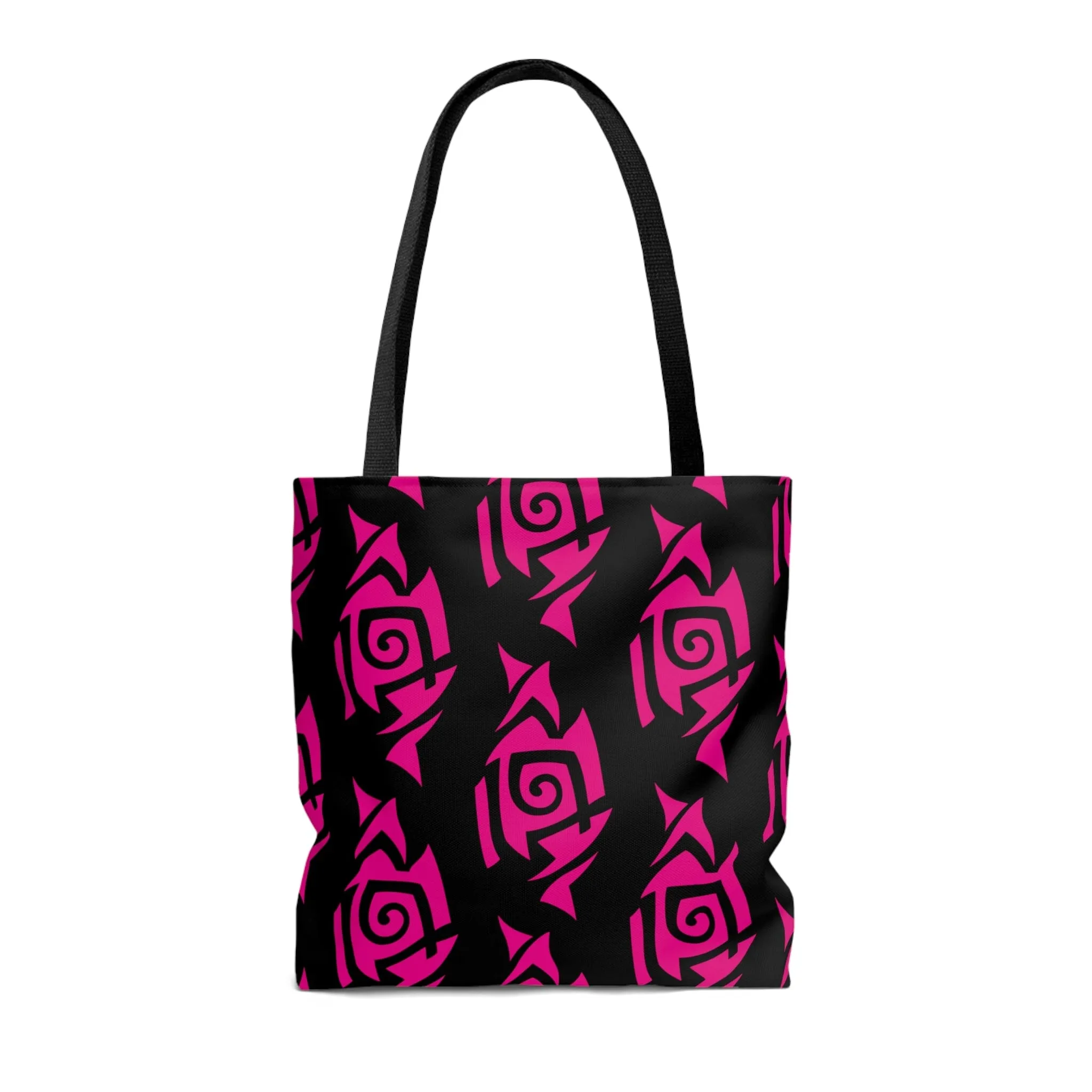 Hot Pink and Black Tribal Tattoo Tote Bag