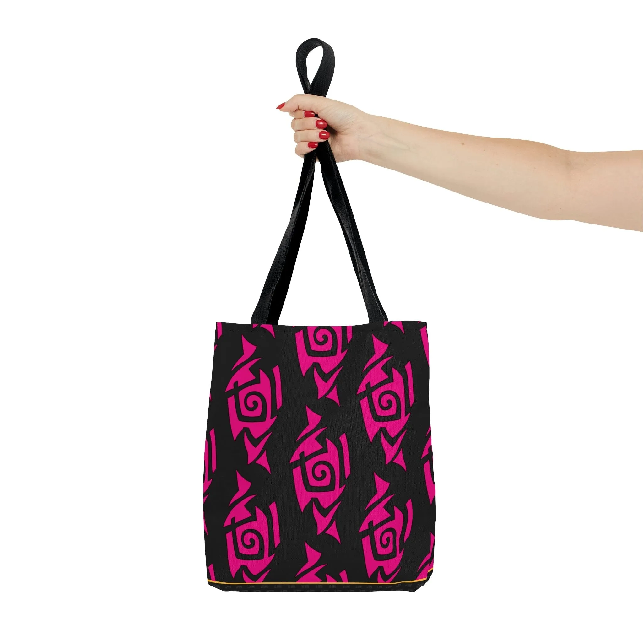Hot Pink and Black Tribal Tattoo Tote Bag