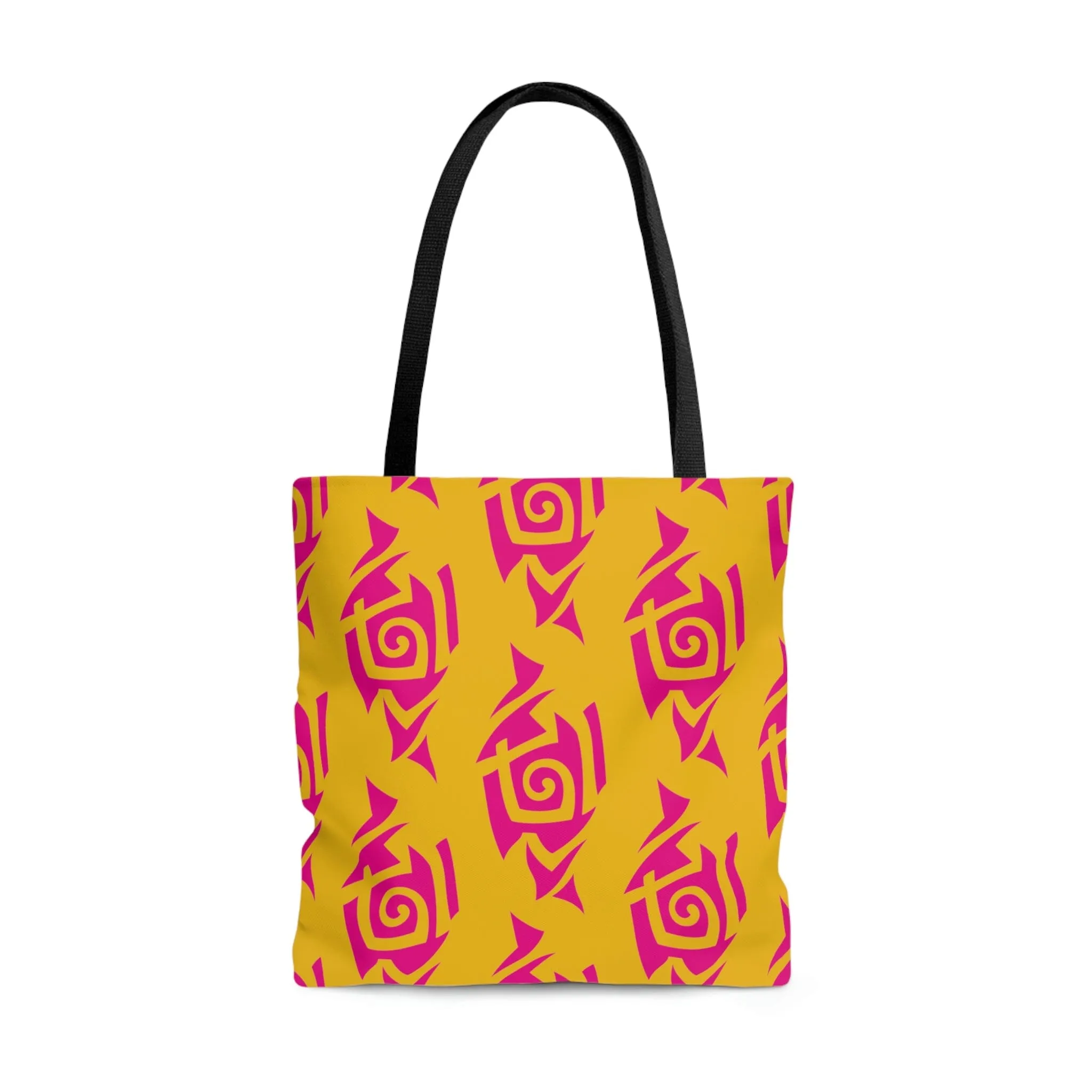 Hot Pink and Gold Tribal Tattoo Tote Bag