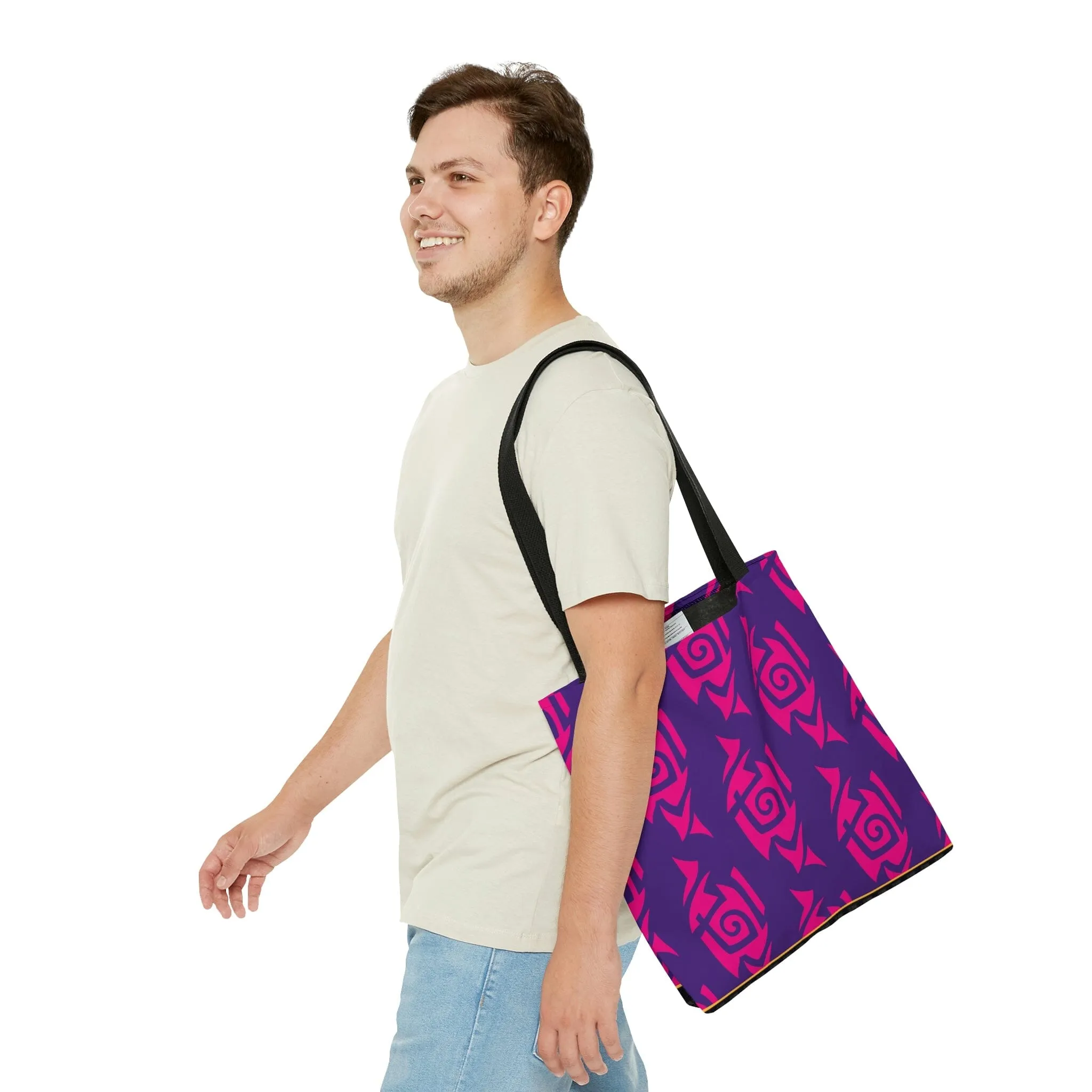 Hot Pink and Purple Tribal Tattoo Tote Bag