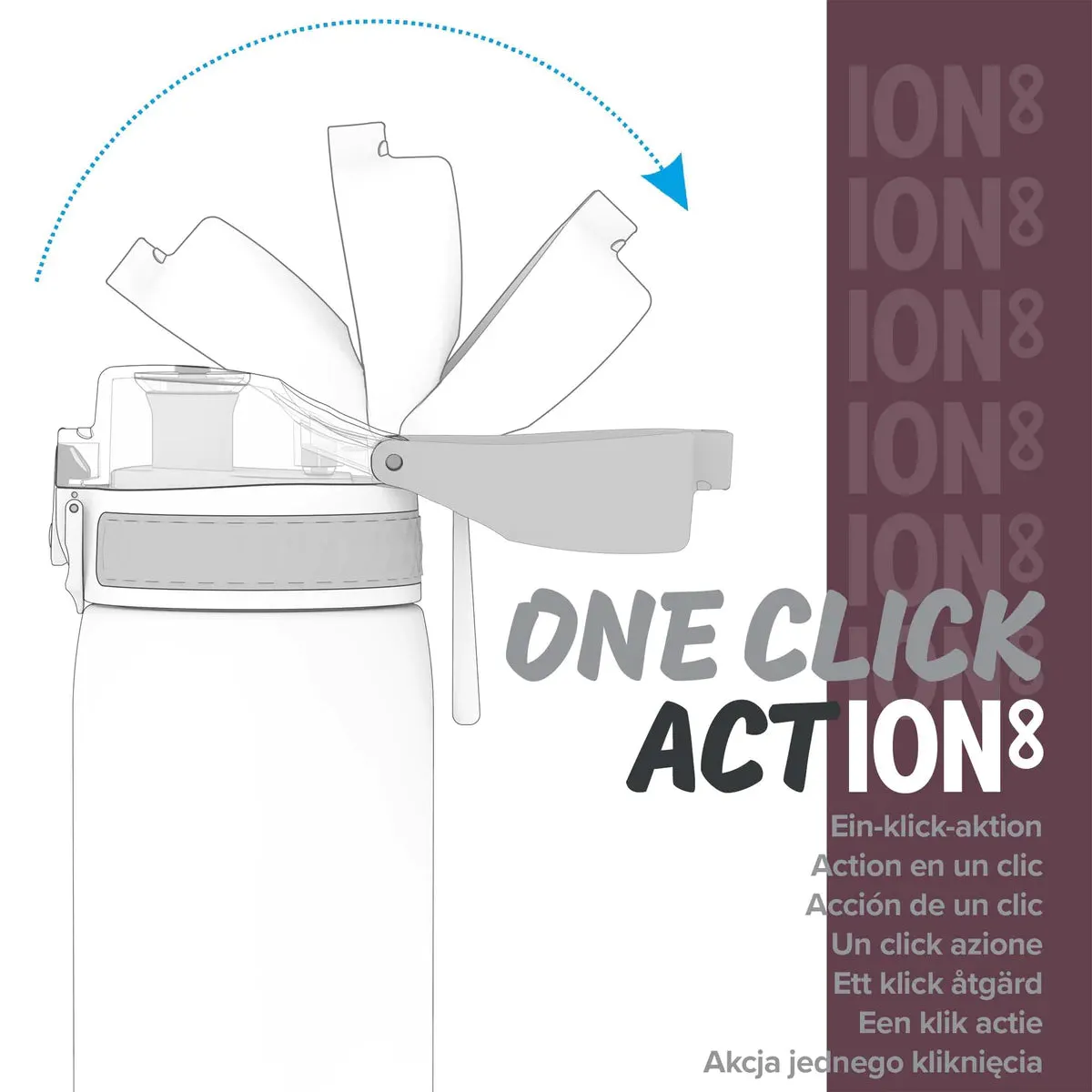 ION8 Pod 400ml BPA Free Water Bottle - Crocodile