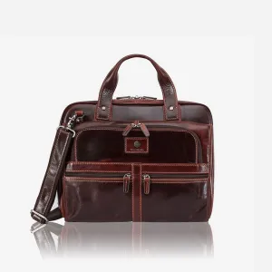 Jekyll & Hide Large Multi Compartment Briefcase Tobacco
