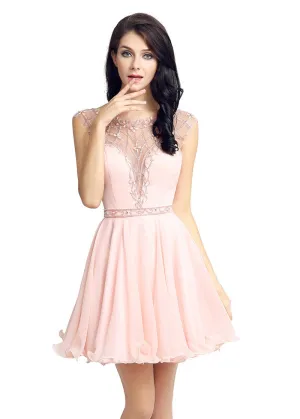 Jewel Pink Homecoming Dres