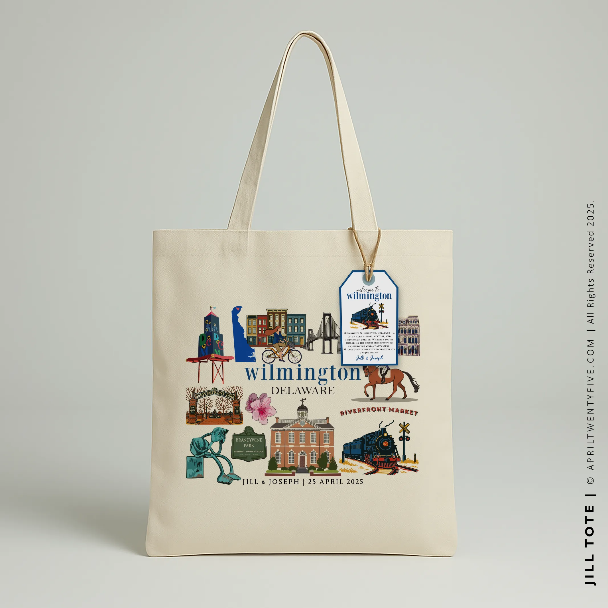 JILL | Wilmington Delaware Souvenir Tote (Personalized)