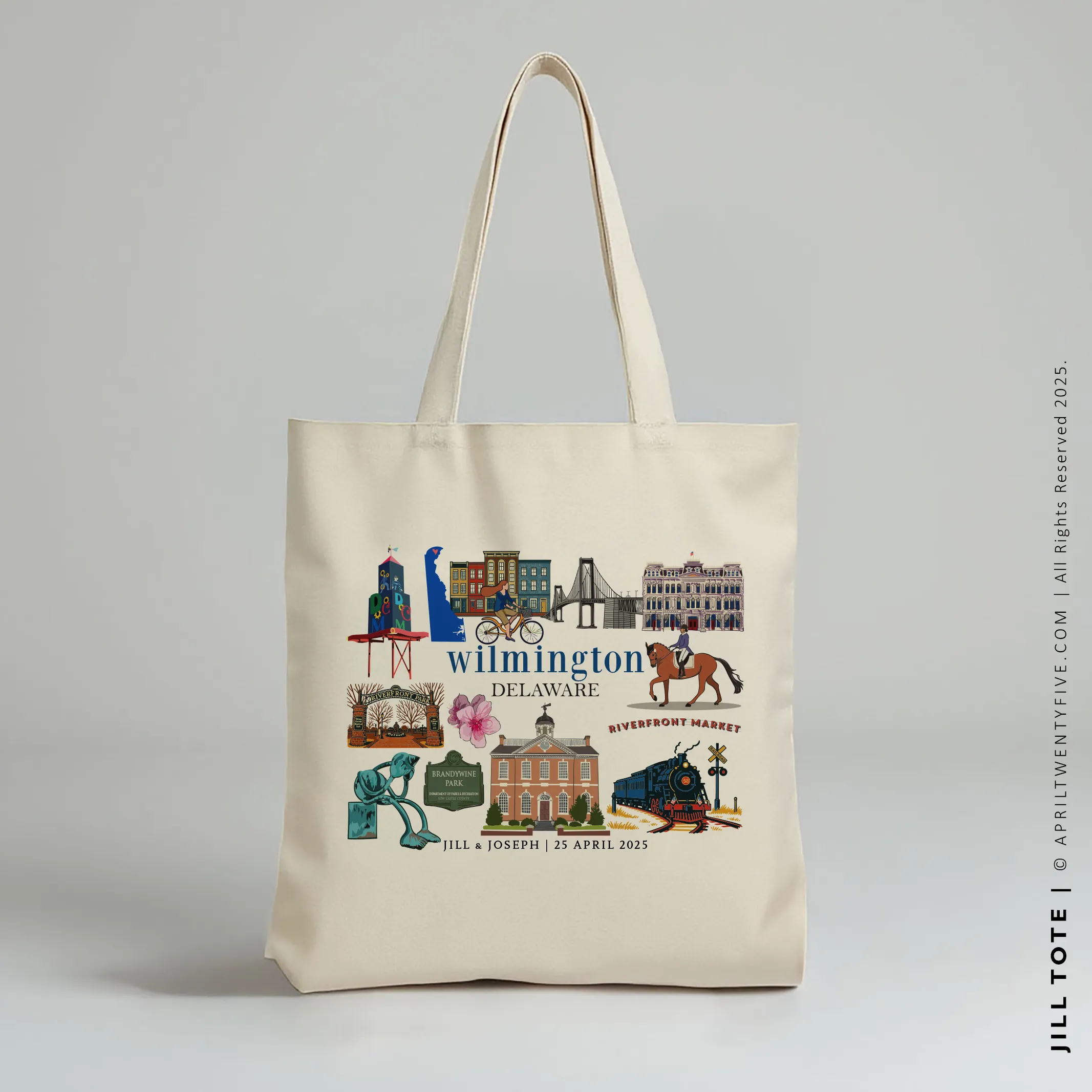 JILL | Wilmington Delaware Souvenir Tote (Personalized)
