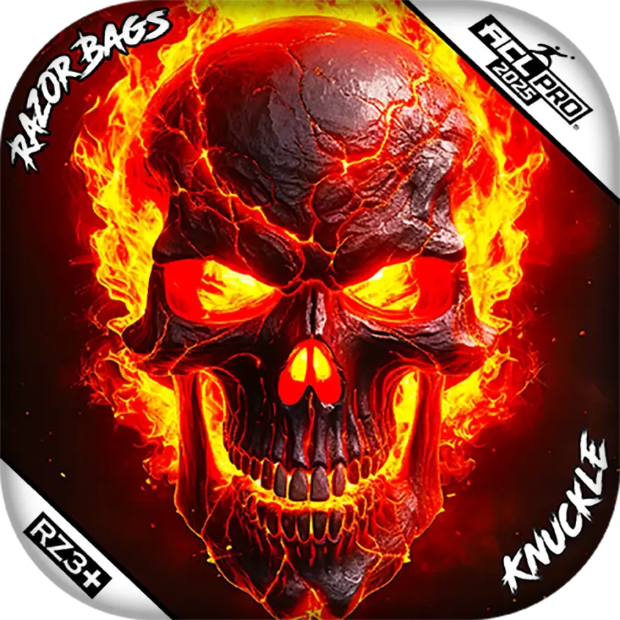 Knuckle | Fire Skull | ACL PRO Razor Cornhole Bags
