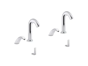 KOHLER K-181030-BB1 Oblo Curve Touchless lavatory faucets and soap dispensers with Kinesis sensor technology, AC-powered, 0.5 gpm