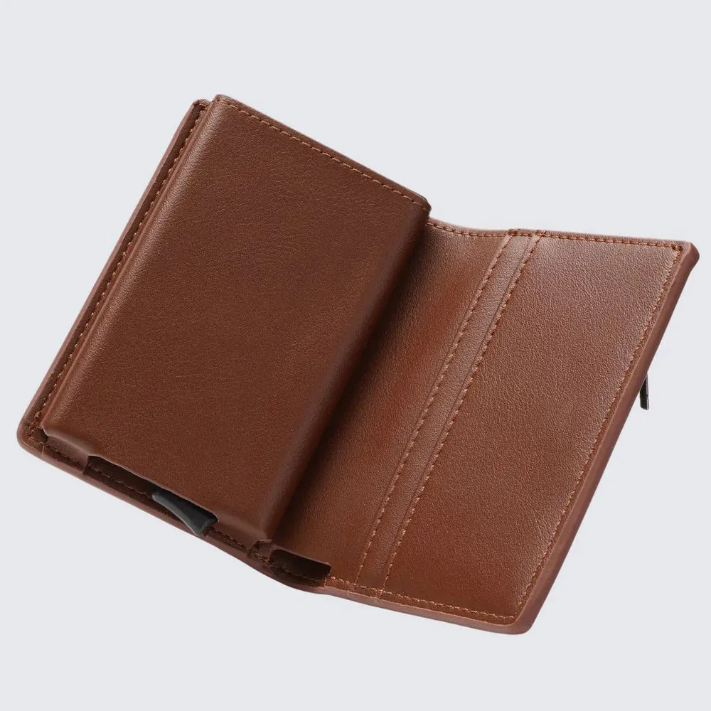 La Enviro Stanley Vegan Leather Wallet Brown