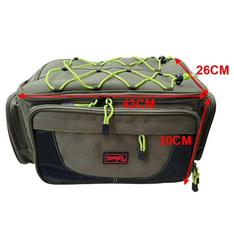 Large Quality Fishing Tackle Bag Shoulder Waist Bag with Bonus Fishing Tackle Hook