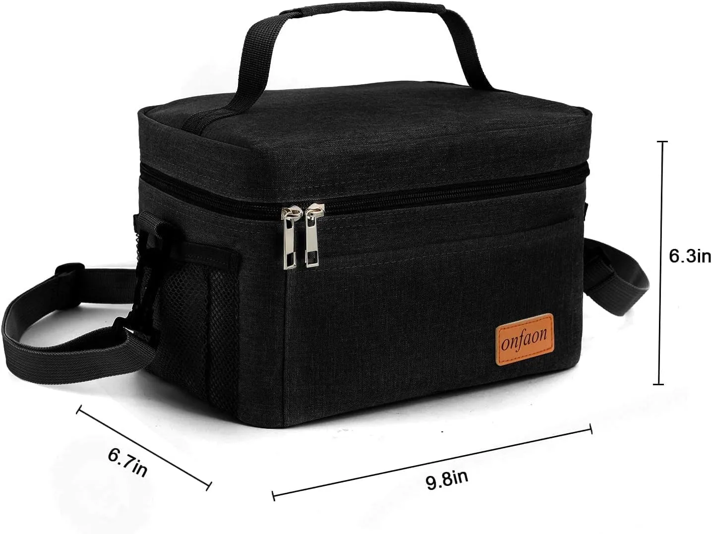 Leakproof Lunch Bag, Cooler Lunch Bag with Adjustable Shoulder Strap for Office Work Picnic and Beach