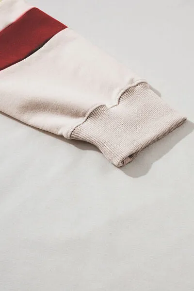 Logan Striped Round Neck Sweatshirt and Drawstring Joggers Set