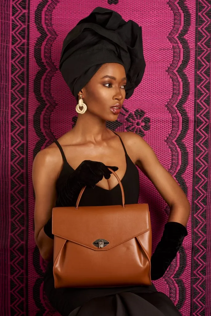 Lourence Handbag in Brown Nappa Leather