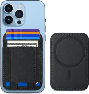 Magnetic Wallet with 2 Card Slots, Magnetic Card Holder Wallet for iPhone Series - Black