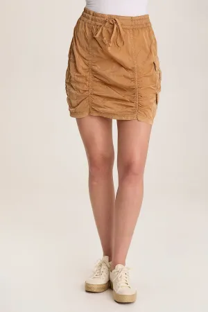 Marley Ruched Sporty Cargo Mini Skirt