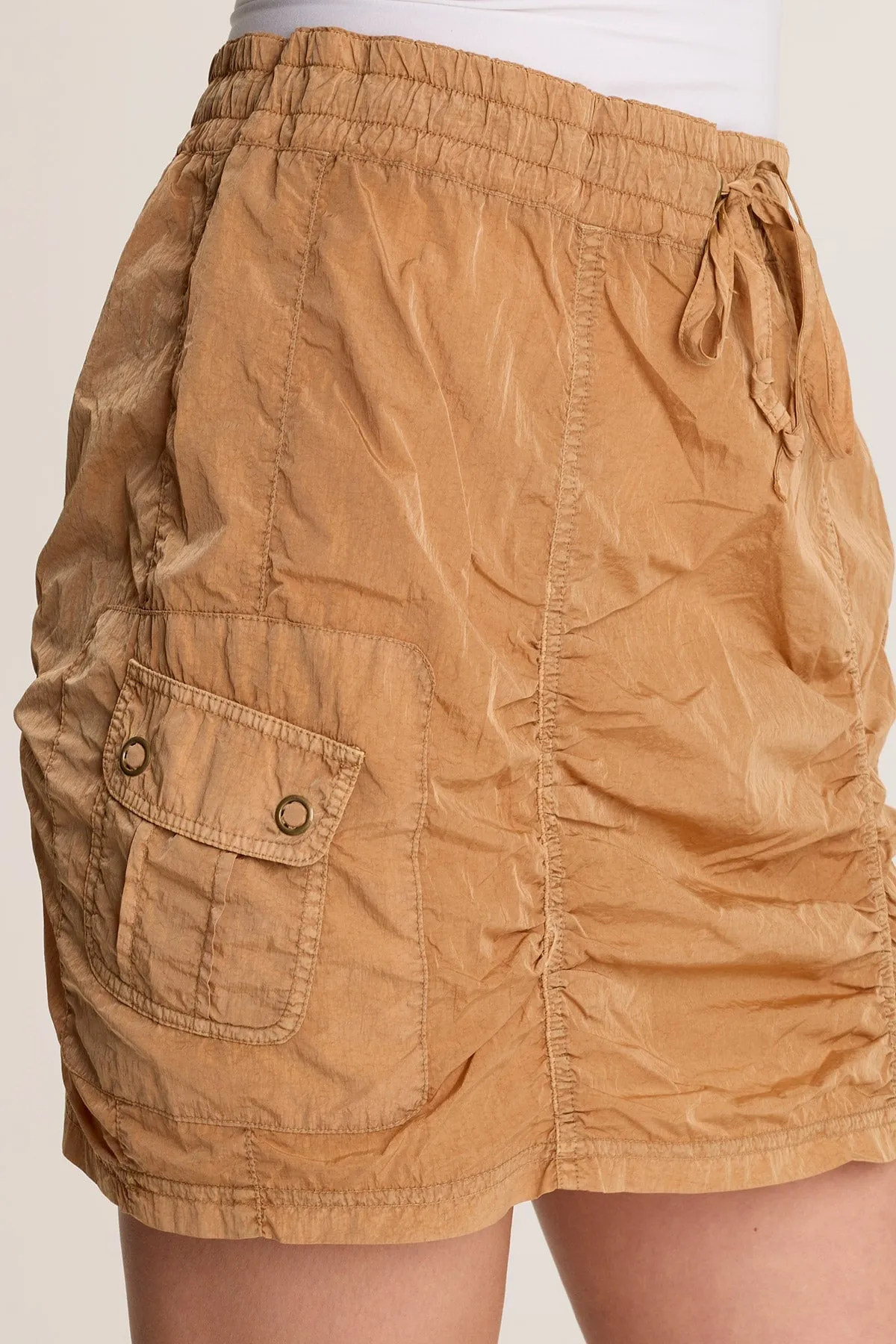 Marley Ruched Sporty Cargo Mini Skirt