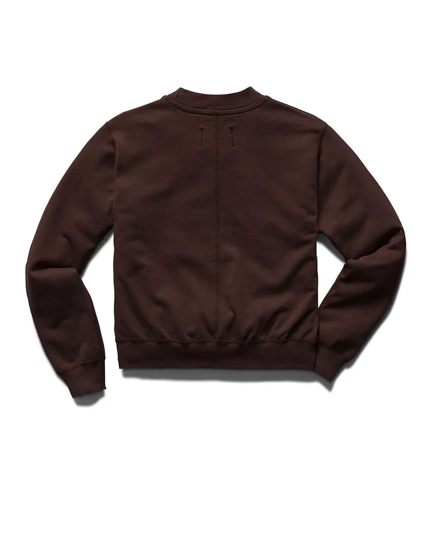 Midweight Terry Cropped Crewneck Womens Earth