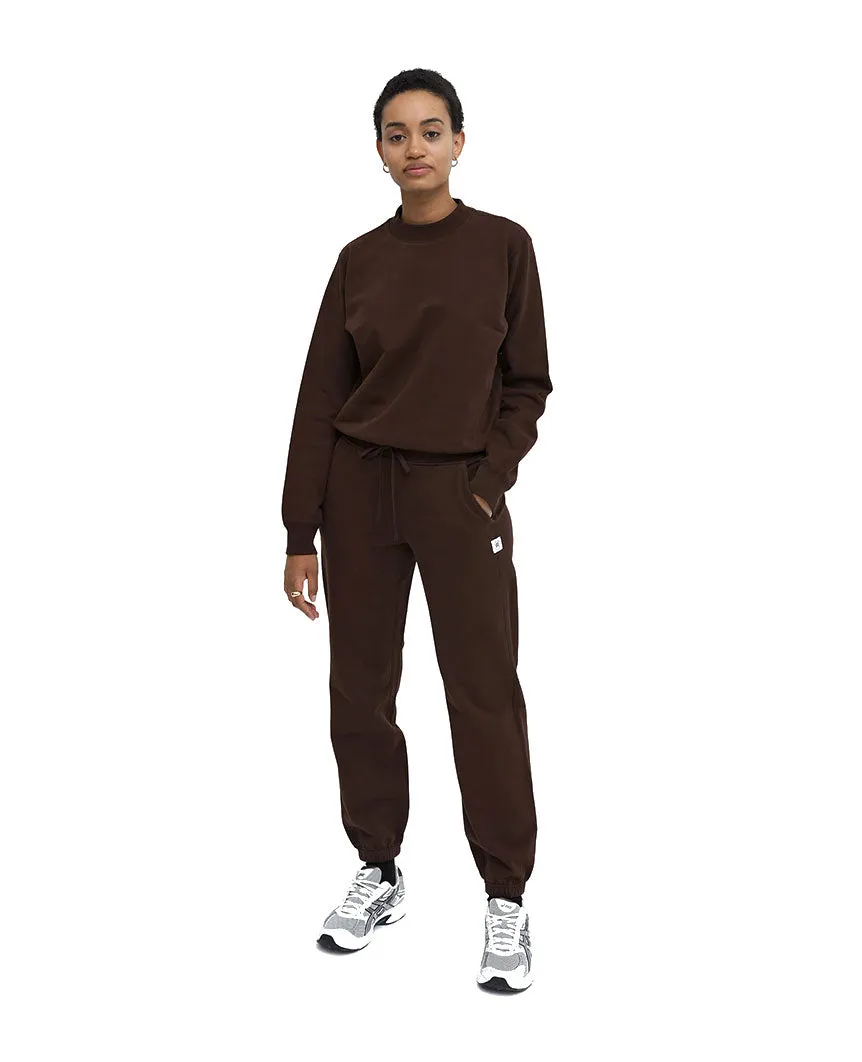Midweight Terry Cropped Crewneck Womens Earth