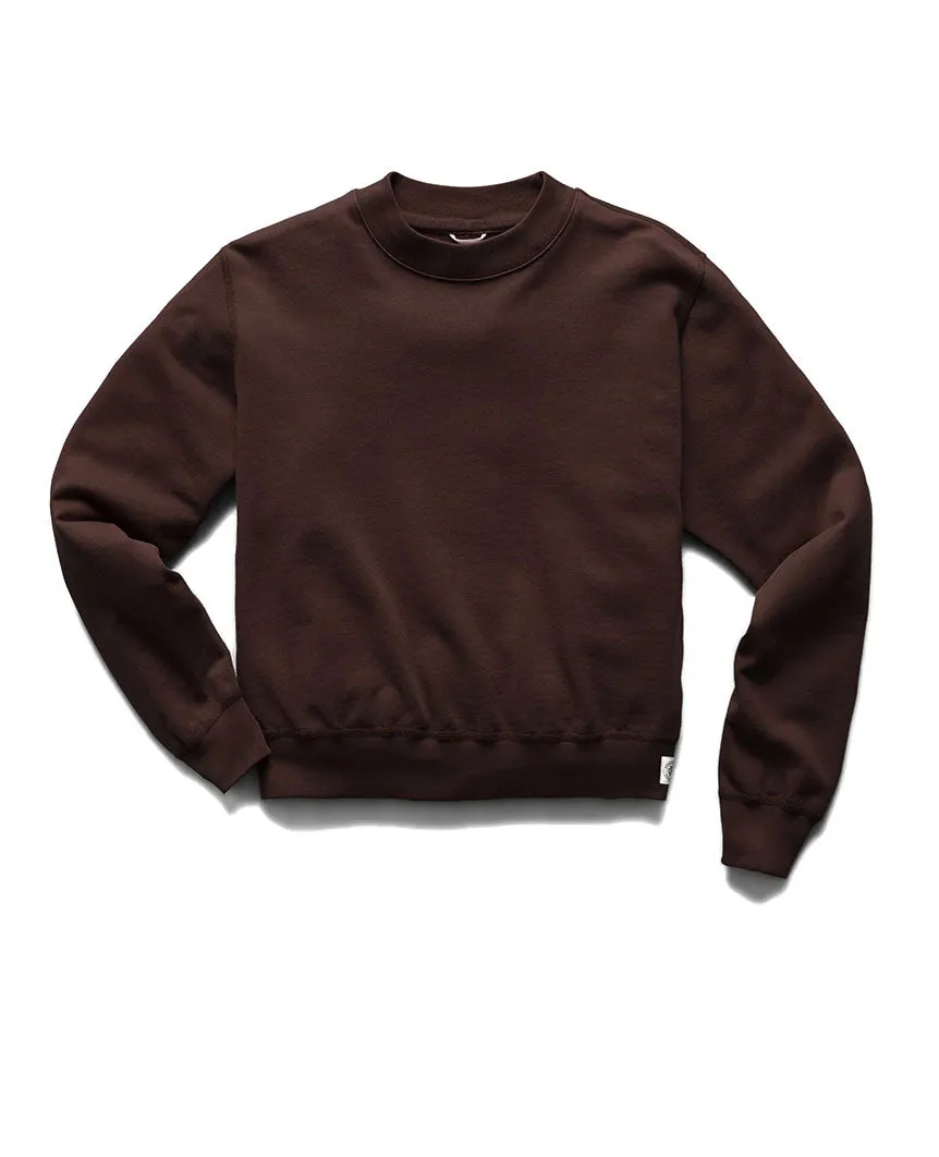 Midweight Terry Cropped Crewneck Womens Earth