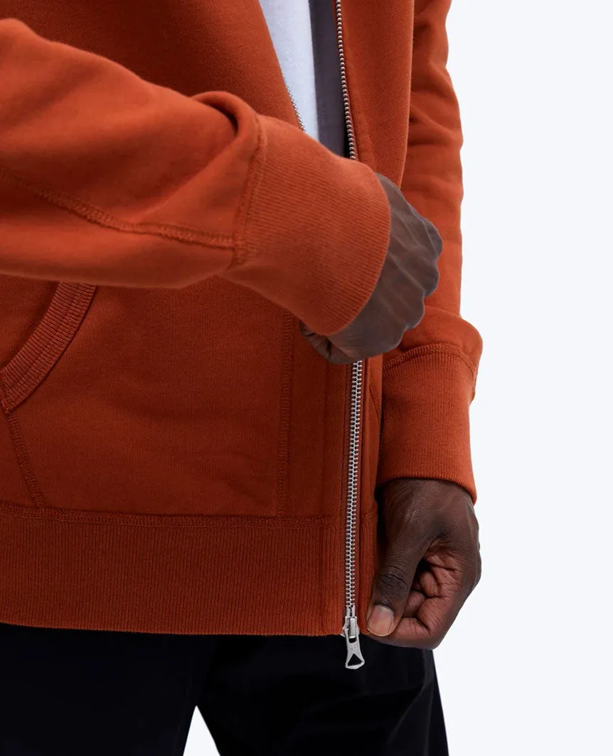 Midweight Terry Full Zip Hoodie Mens Sierra