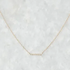 Mini Diamond Bar Necklace