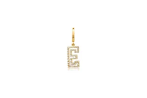 Mini Diamond Outline Initial Charm