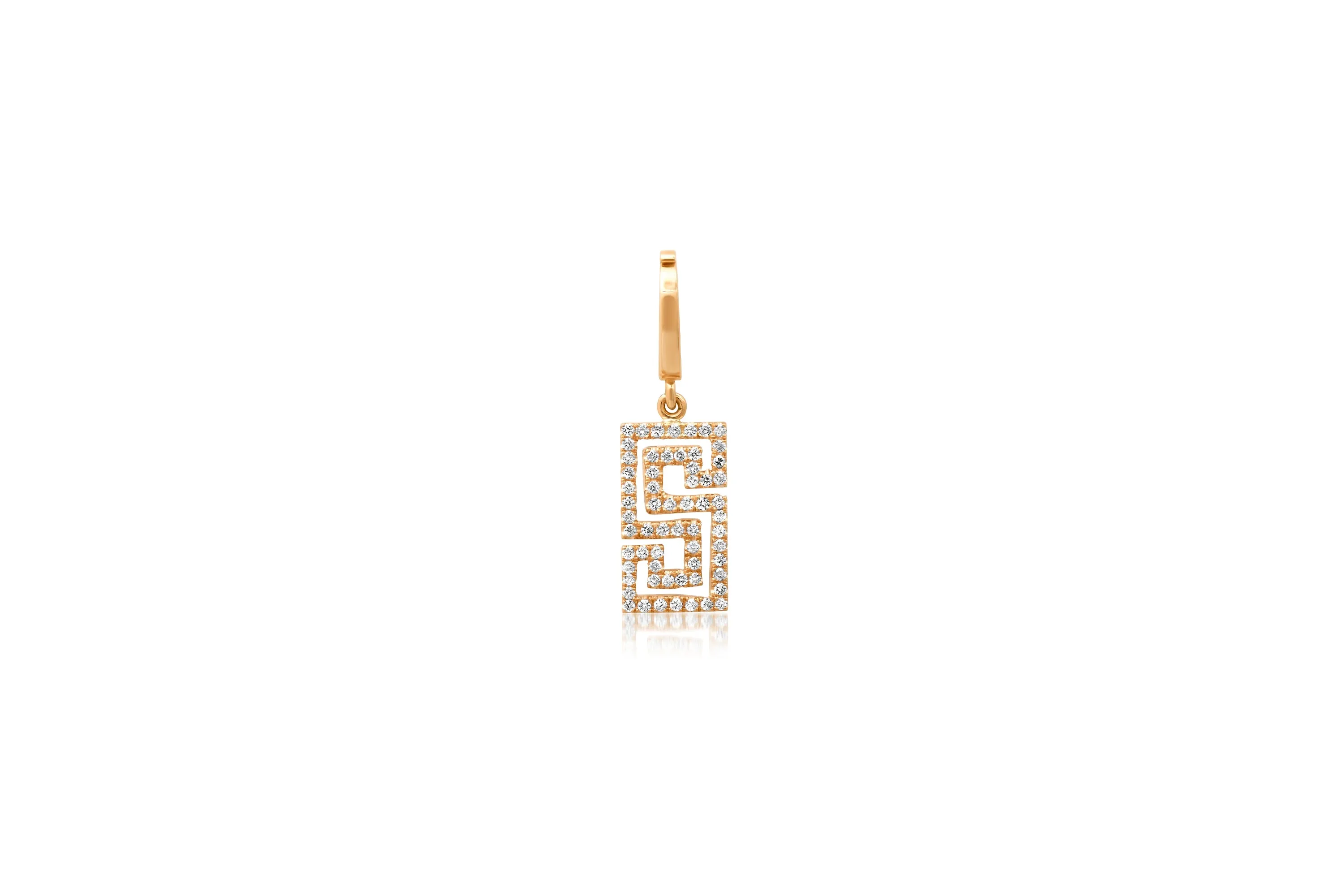 Mini Diamond Outline Initial Charm