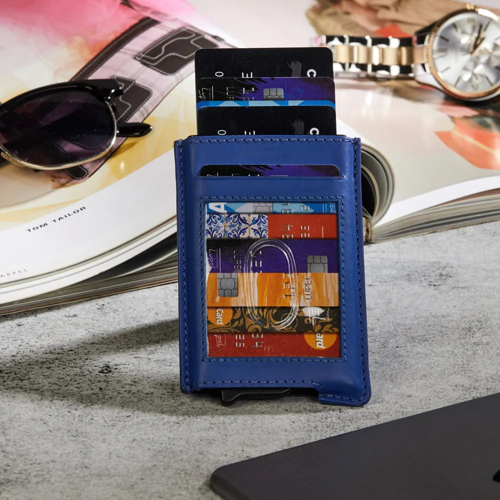 Minimalist Card Holder - deep blue -4*3 inch