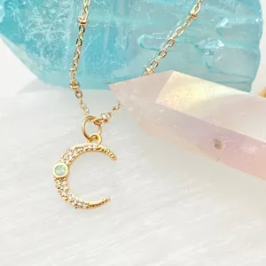 Moonstone Moon Beam Necklace