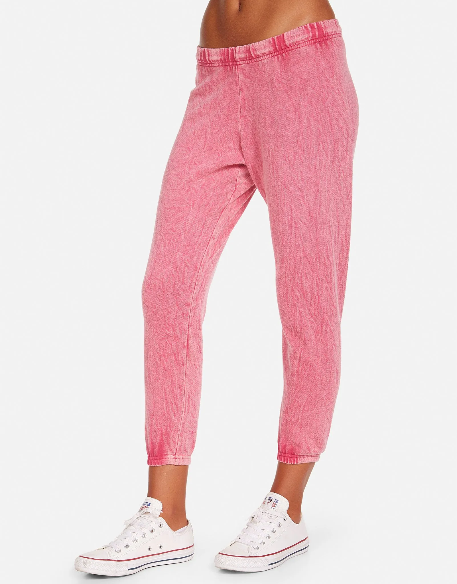 Nate Crop Sweatpant- Mineral Wash