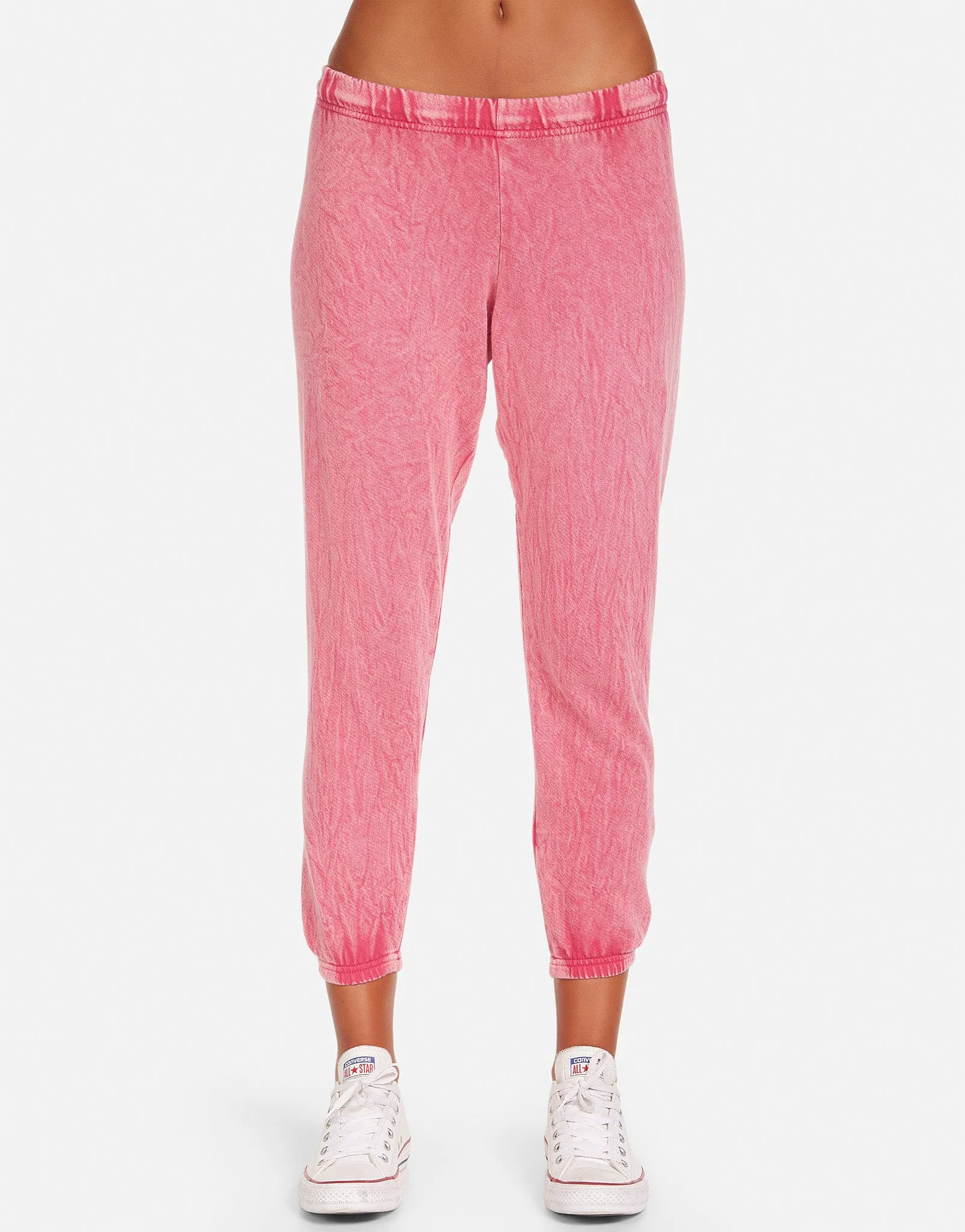 Nate Crop Sweatpant- Mineral Wash