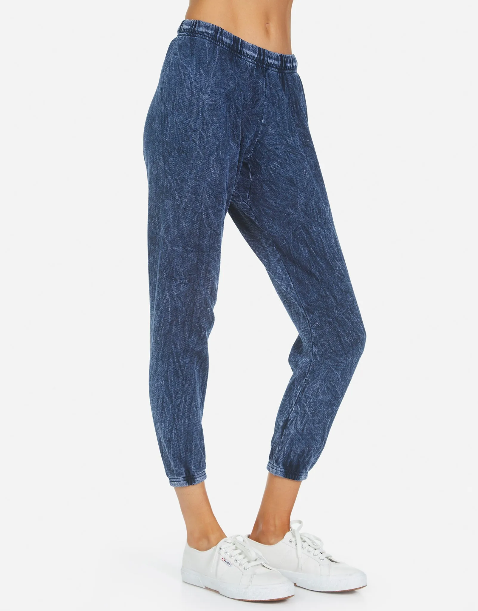 Nate Crop Sweatpant- Mineral Wash