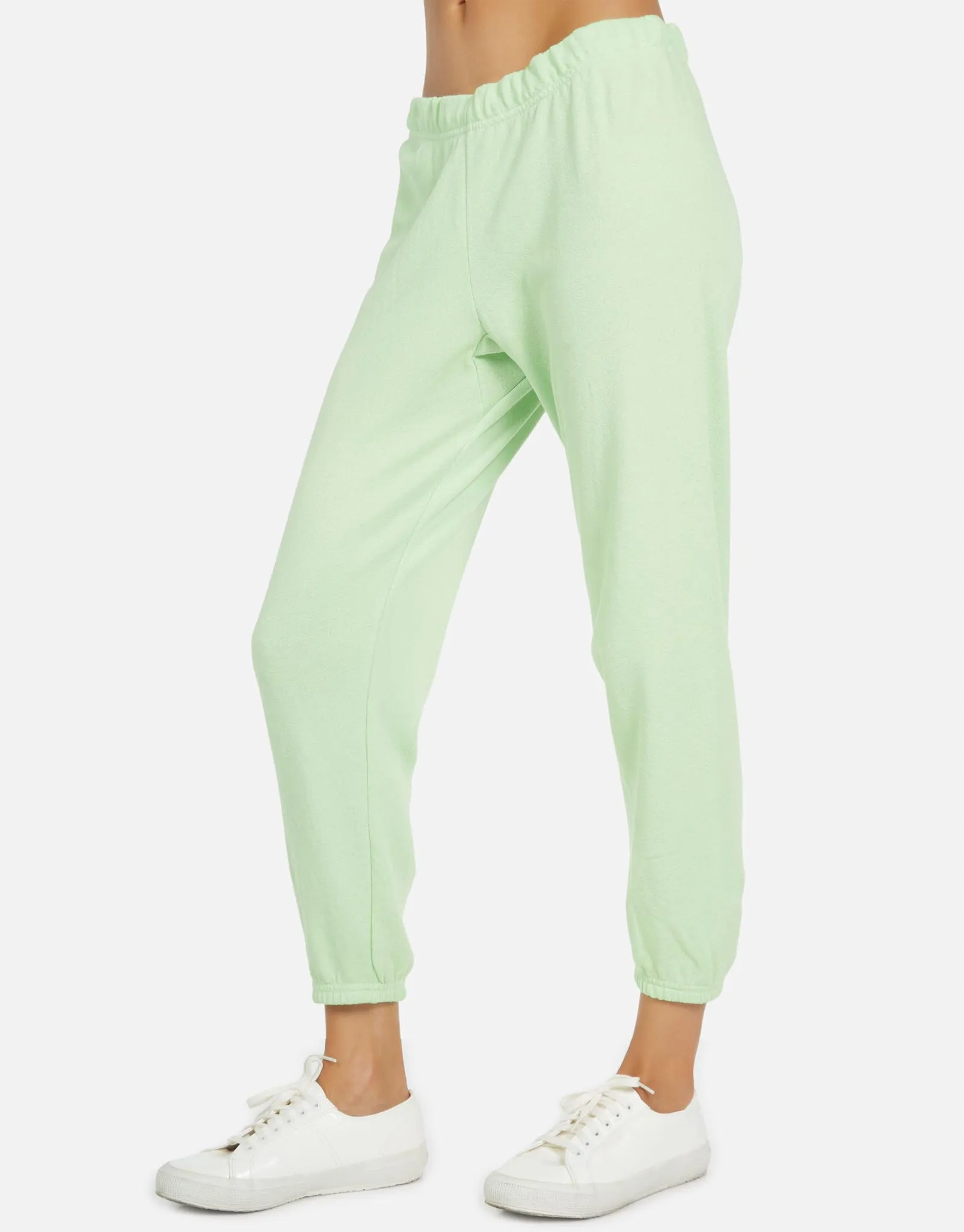Nate LE Neon Green Crop Sweatpant