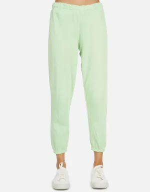 Nate LE Neon Green Crop Sweatpant