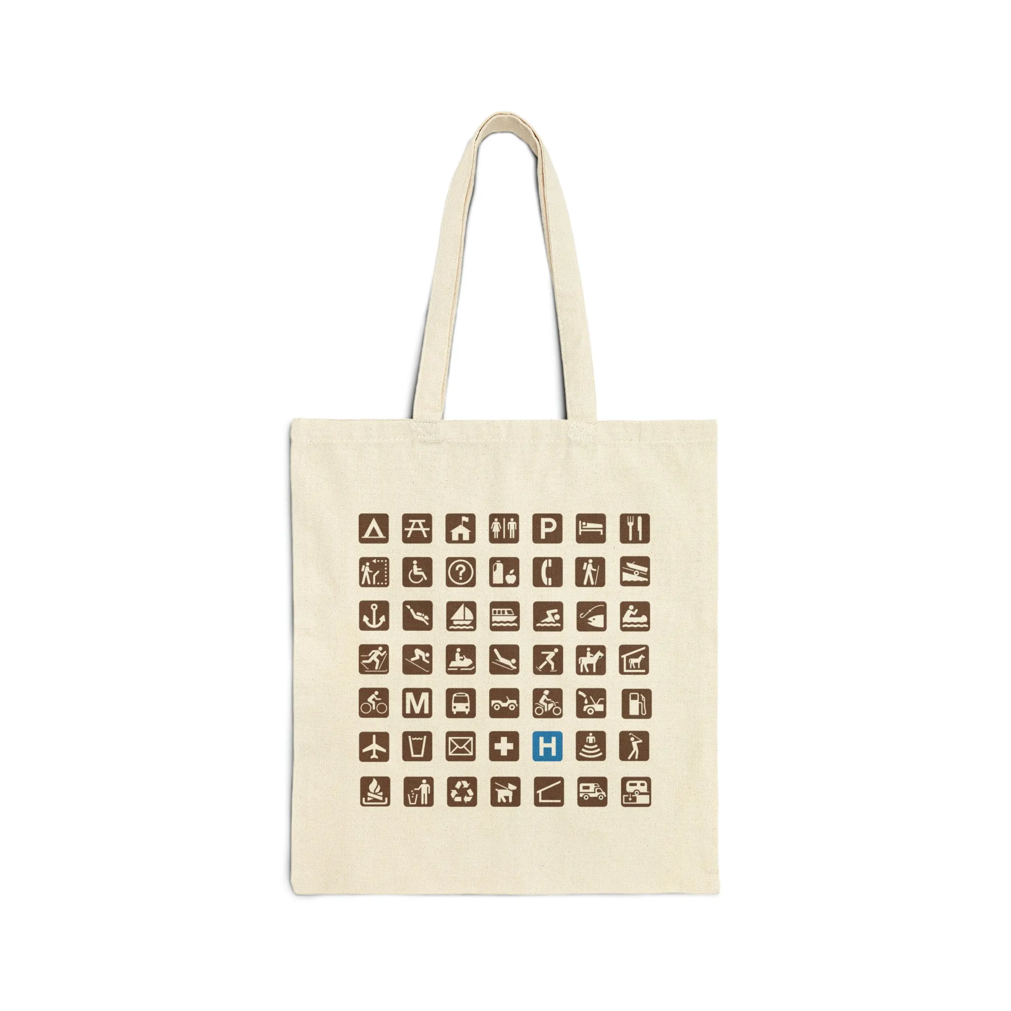 National Park Service Pictographs Cotton Canvas Tote Bag