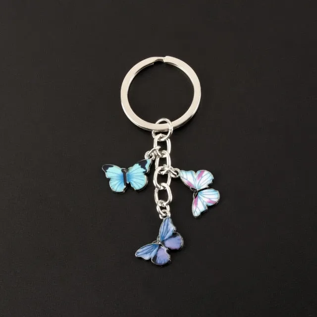 New Colorful Enamel Butterfly Keychain