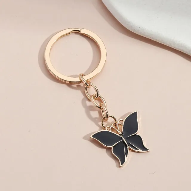 New Colorful Enamel Butterfly Keychain