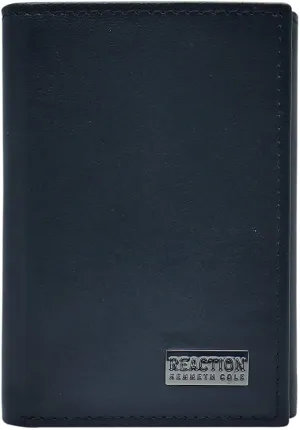 New in box! Kenneth Cole REACTION Men's Rfid Blocking Extra Capacity Trifold Security Wallet, Black!