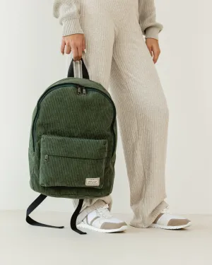 Olive Velvet Backpack