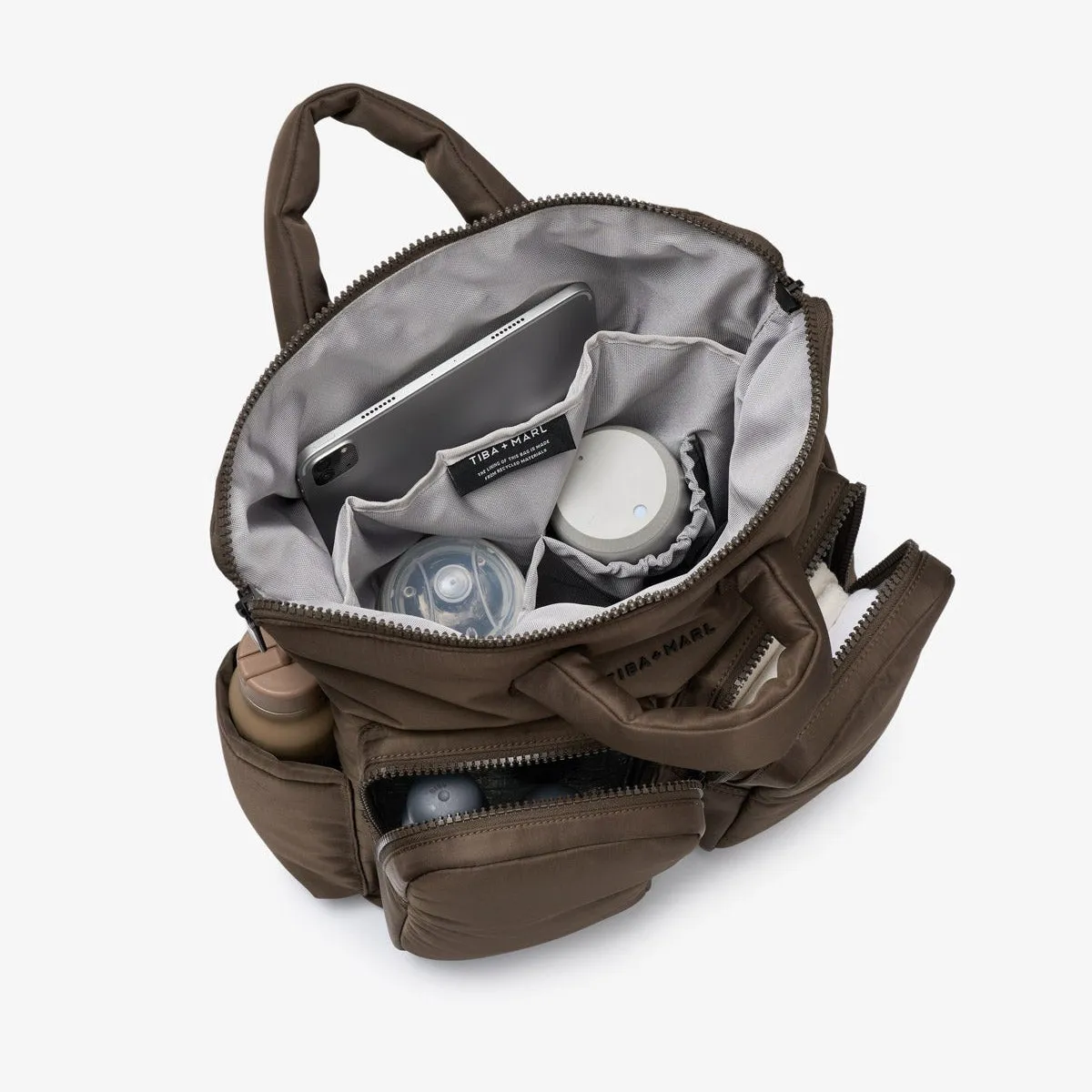 Ozzy Baby Change Tote and Backpack with Mat (Chocolate)