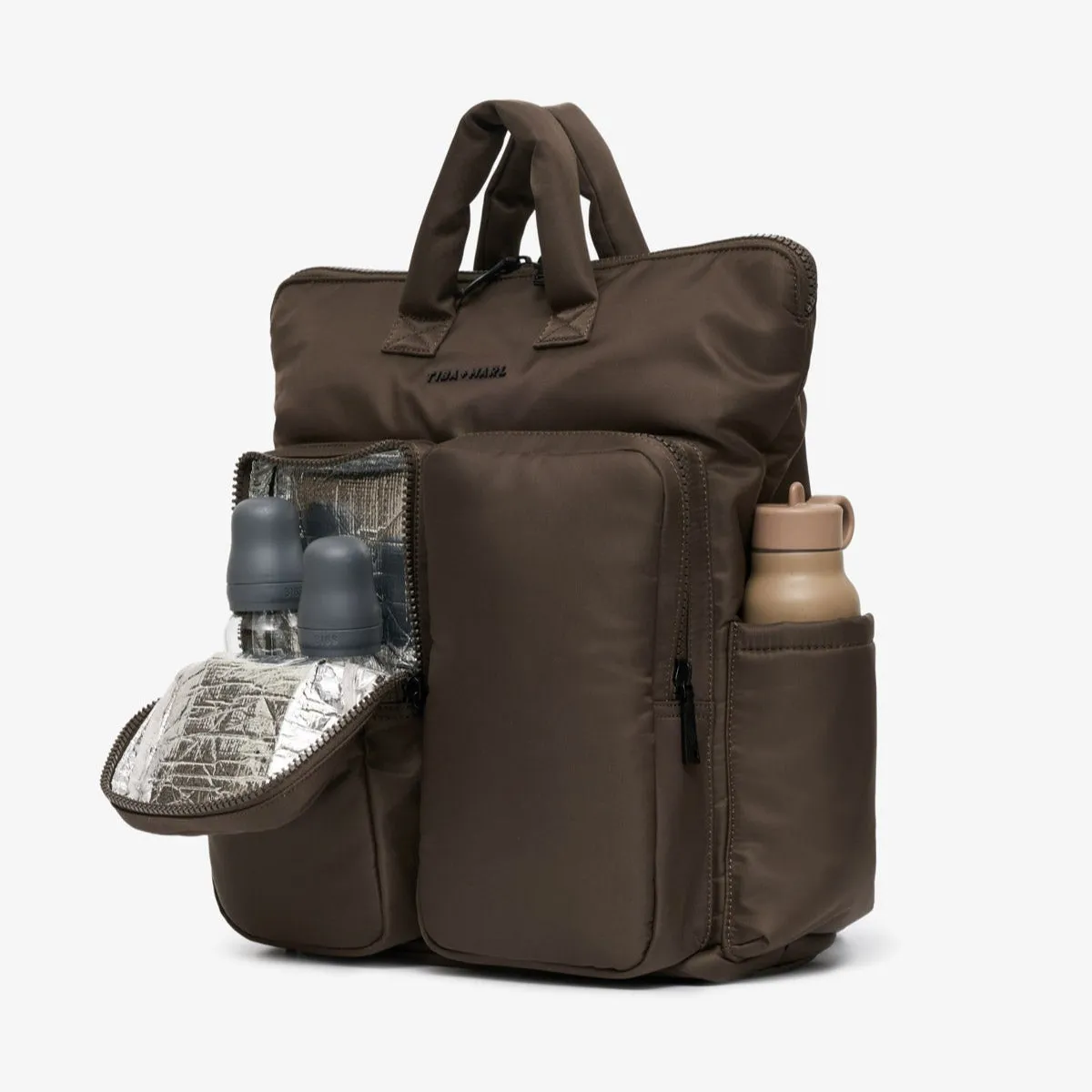 Ozzy Baby Change Tote and Backpack with Mat (Chocolate)