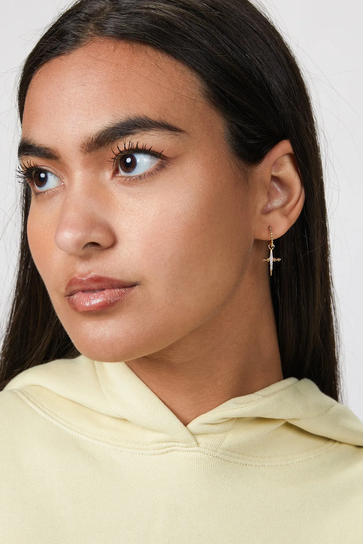 PAVE MINI CROSS HOOPS