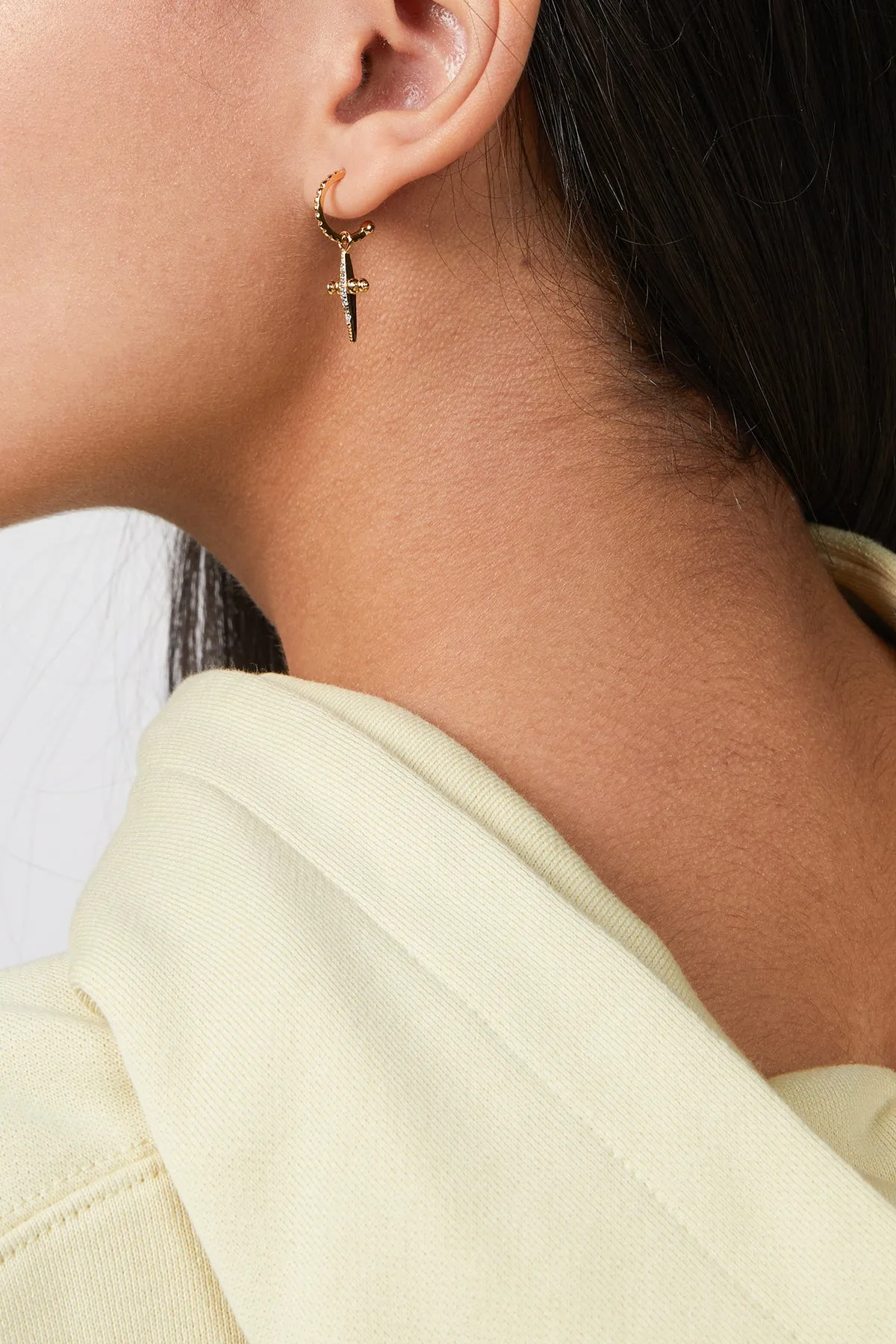 PAVE MINI CROSS HOOPS