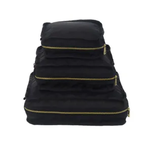 Personalized Nylon Black Brass Organizing Trio