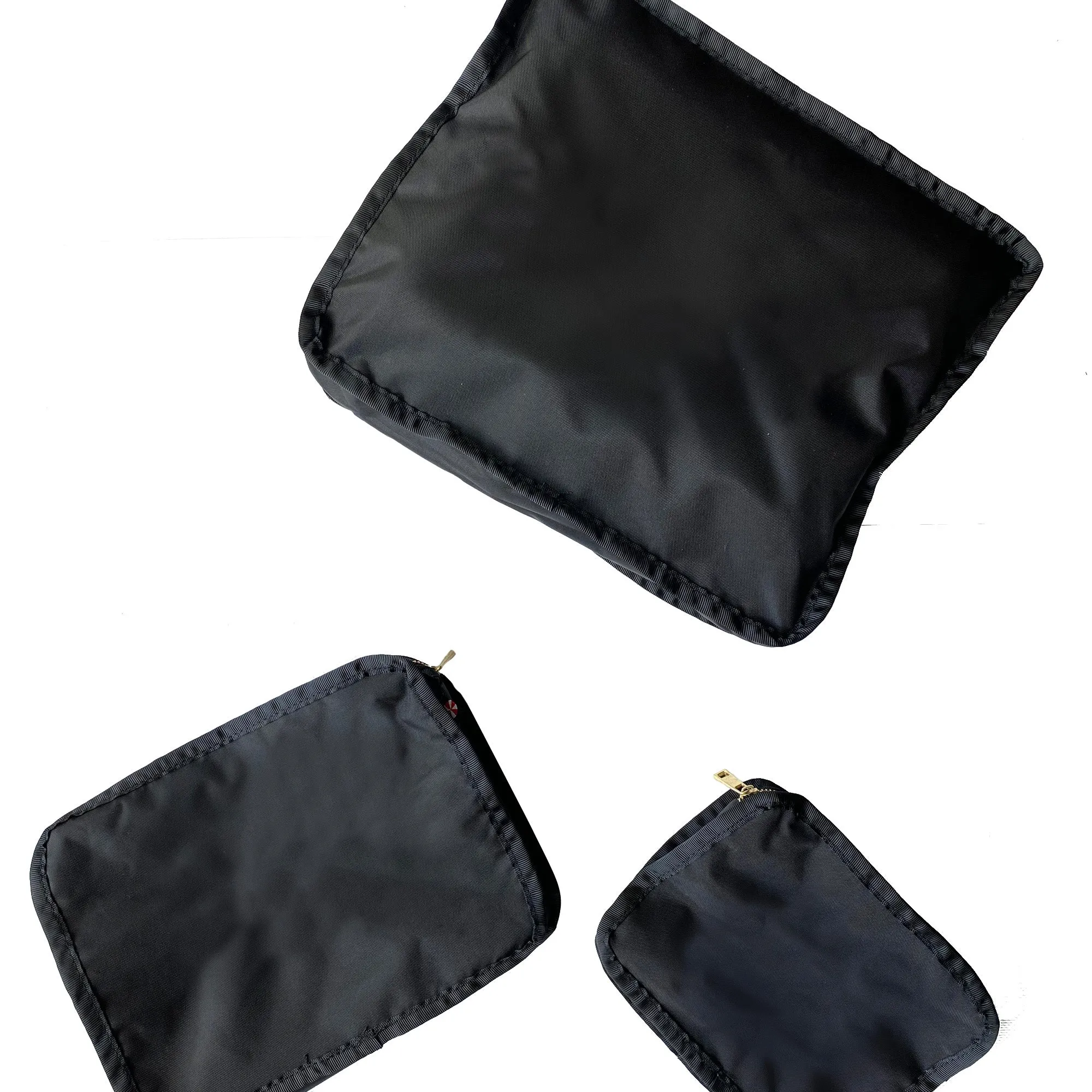 Personalized Nylon Black Brass Organizing Trio