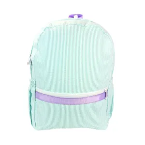 Personalized Seersucker Mermaid Large Backpack w/ Pockets