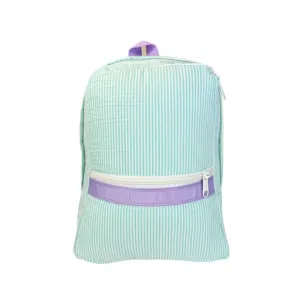 Personalized Seersucker Mermaid Small Backpack