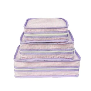 Personalized Seersucker Princess Organizing Trio