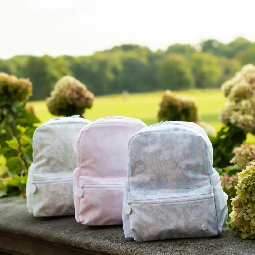 Personalized Small Nylon Backpack Toile Pink