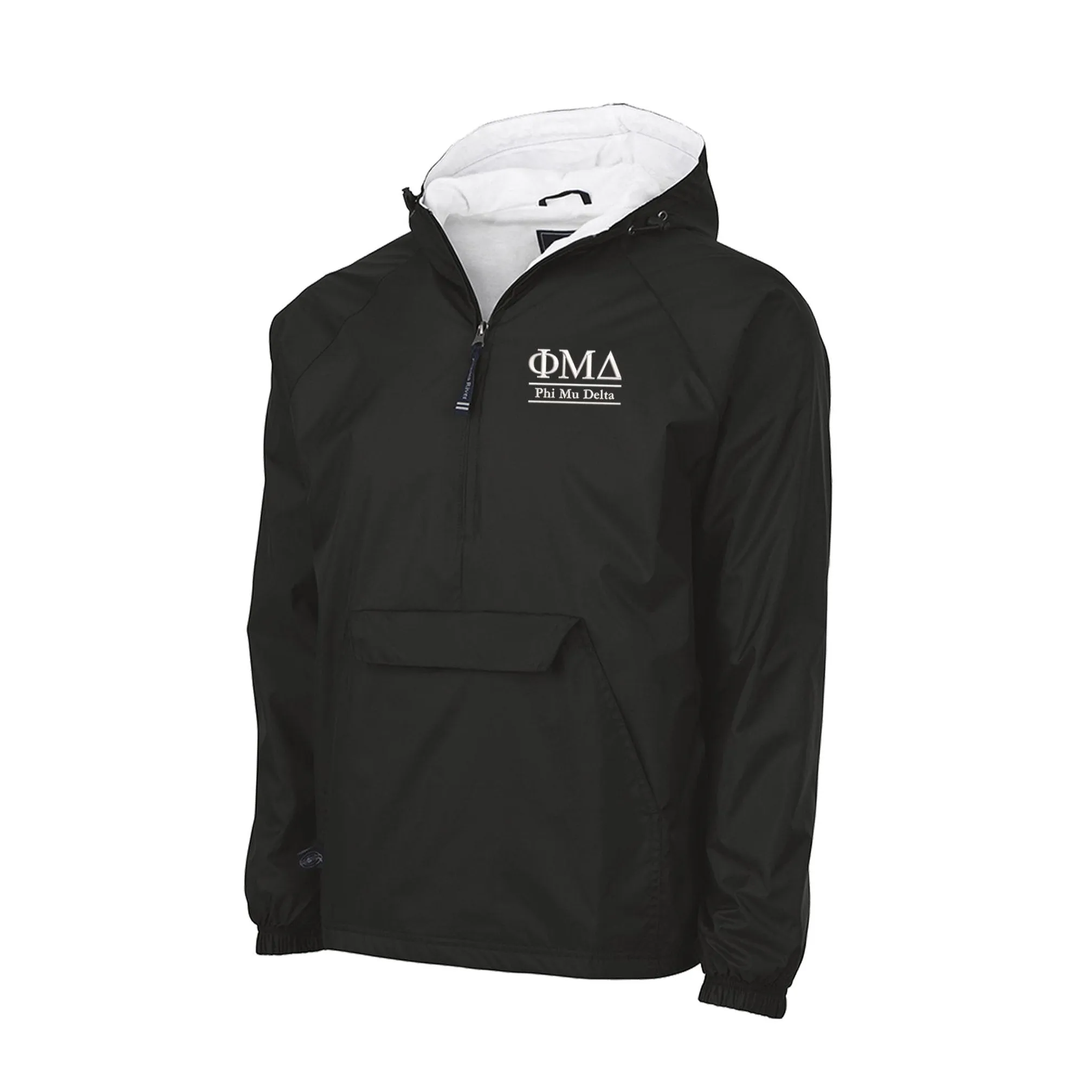 Phi Mu Delta Flannel Lined Windbreaker - 2 Line Design