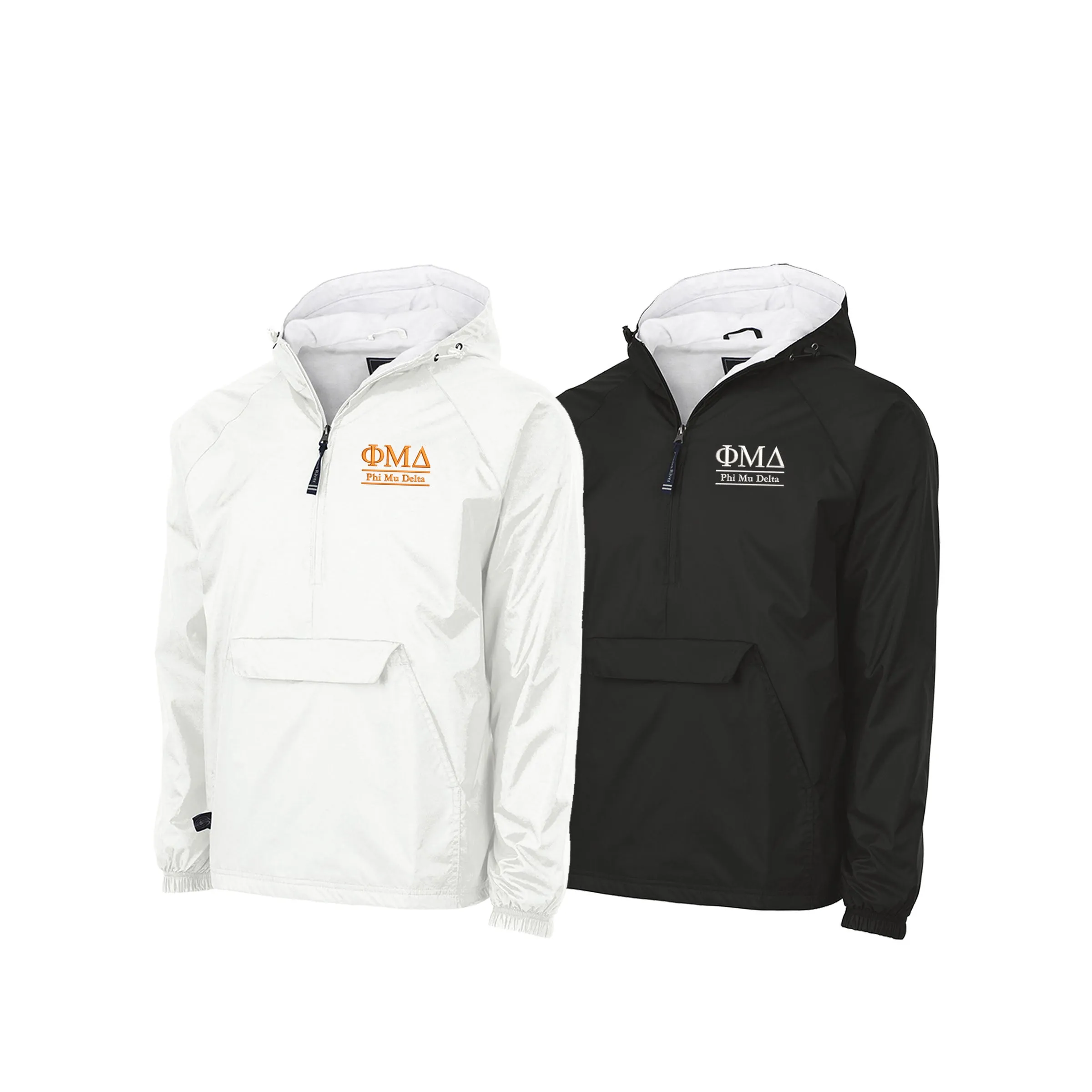 Phi Mu Delta Flannel Lined Windbreaker - 2 Line Design